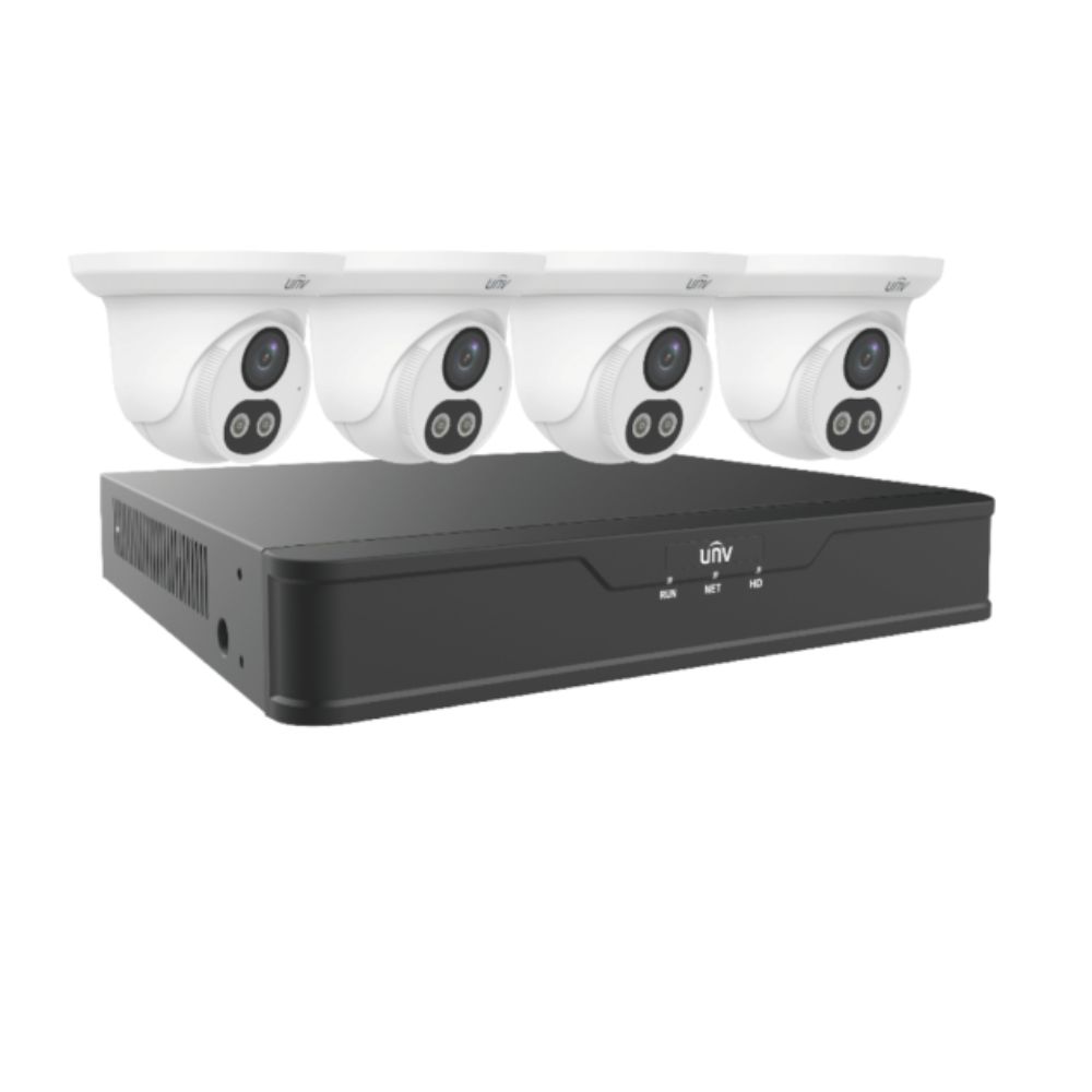 Uniview EK-S31P4DLT44T1 Uniview Surveillance Kit 4 Dual Light Cameras ...